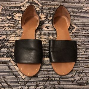 Madewell Thea Black Leather Sandals